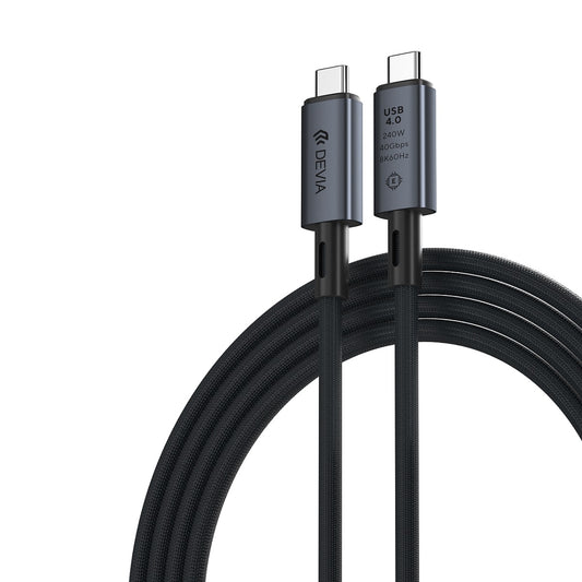 Cavo Dati e Ricarica USB-C - USB-C DEVIA EC641, 240W, 1m, Nero