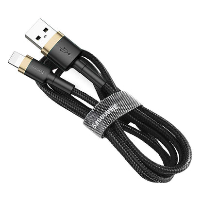 USB-A - Lightning Lade- und Datenkabel Baseus Cafule, 18W, 1m, Gold