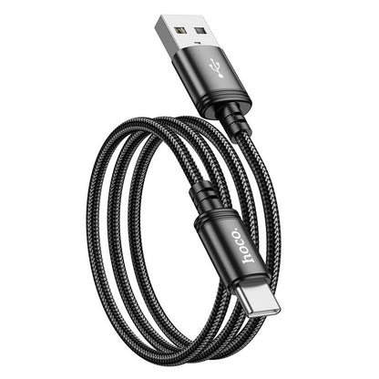 Daten- und Ladekabel USB-A - USB-C HOCO X89, 18W, 1m, Schwarz