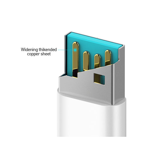 Daten- und Ladekabel USB-A - Lightning BWOO X172L, 18W, 1m, Weiß