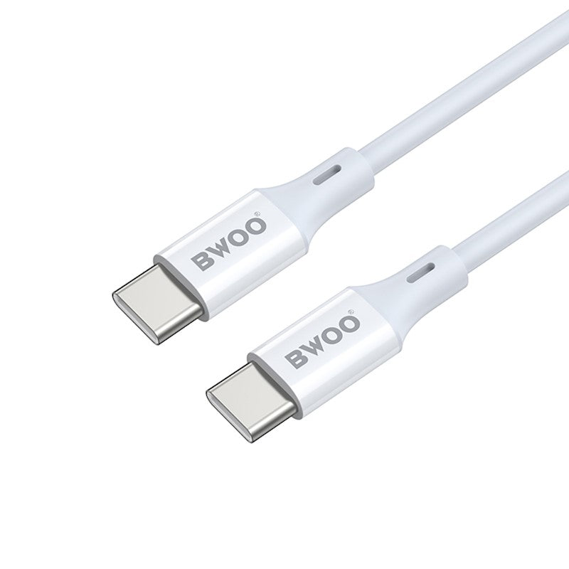 Daten- und Ladekabel USB-C - USB-C BWOO X282, 60W, 1m, Weiß