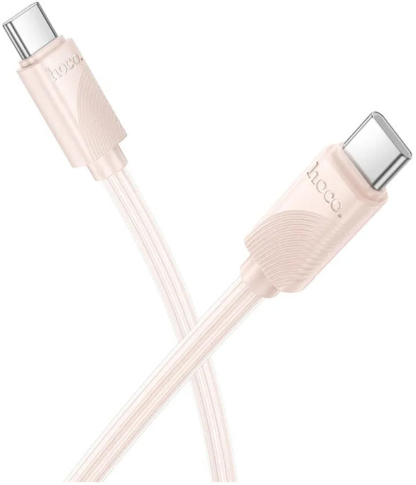Câble de Données et de Charge USB-C - USB-C HOCO X114, 60W, 1m, Rose