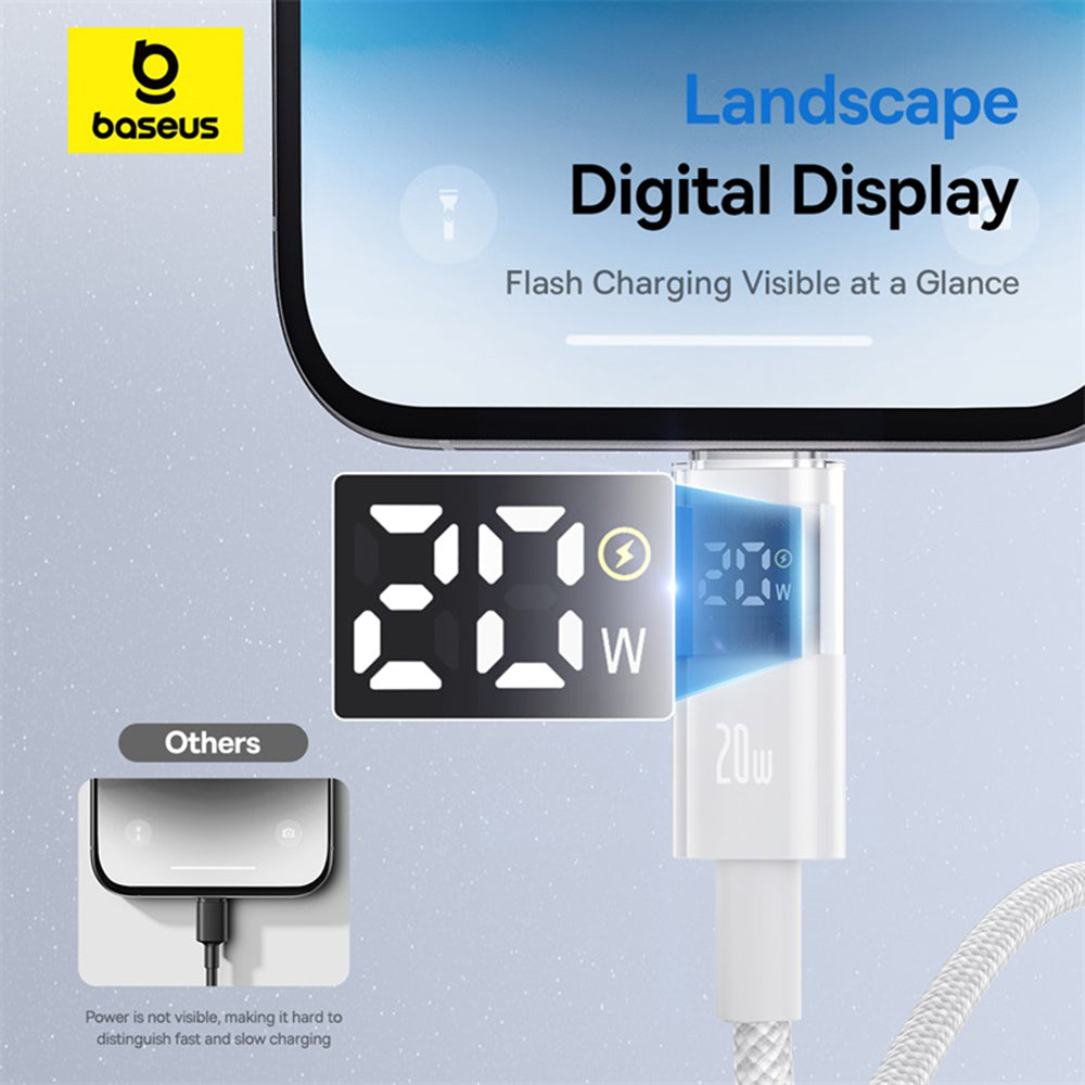 USB-C to USB-C Data and Charging Cable Baseus Display 2, 100W, 1m, White P10382702211-00