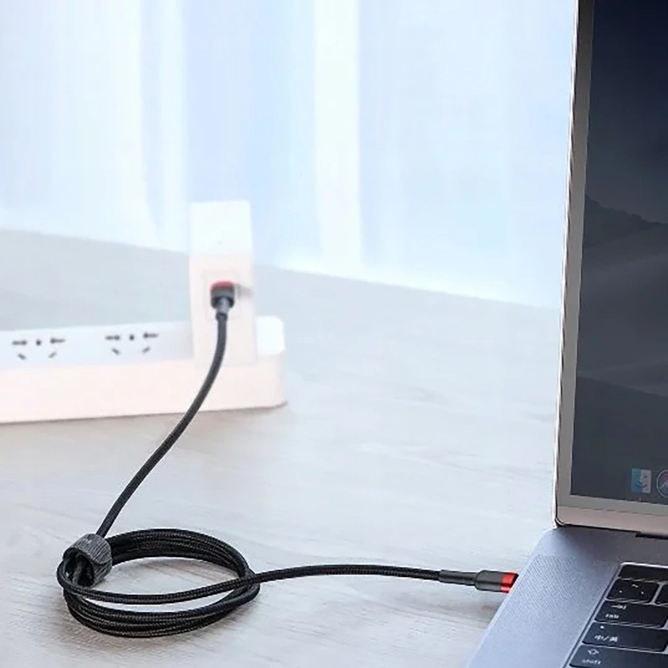 Câble de Données et de Charge USB-C - USB-C Baseus Cafule, 100W, 2m, Gris CATKLF-BLG1
