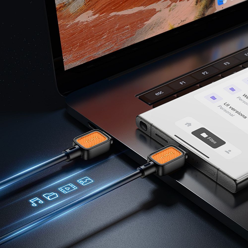 USB-C Data and Charging Cable - USB-C HOCO X108, 60W, 1m, Black