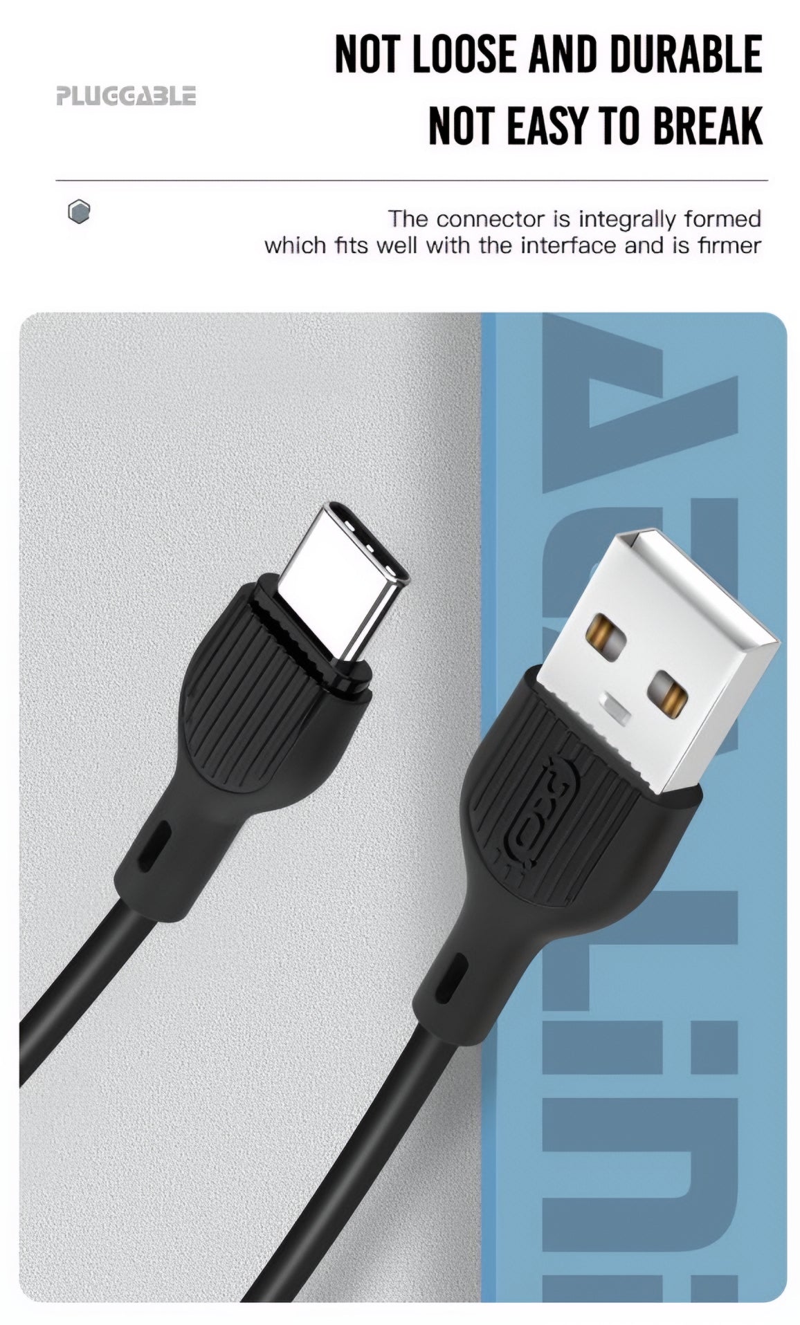 Cavo Dati e Ricarica USB-A - USB-C XO Design NB200, 10W, 1m, Nero