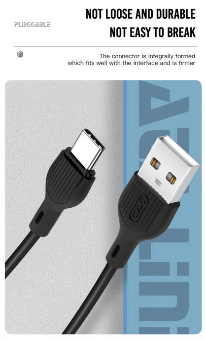 Cavo Dati e Ricarica USB-A - USB-C XO Design NB200, 10W, 1m, Nero