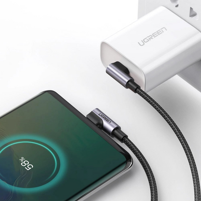 Cavo Dati e Ricarica USB-C - USB-C UGREEN US323 Angled, 60W, 2m, Nero