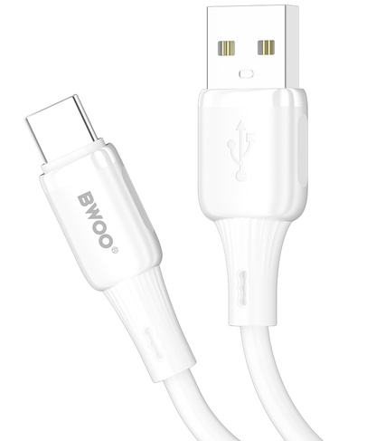 Daten- und Ladekabel USB-A - USB-C BWOO X329C, 18W, 1m, Weiß