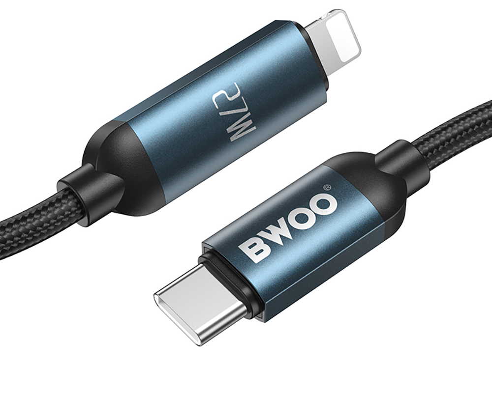 Cavo Dati e Ricarica USB-C - Lightning BWOO X305 Display, 27W, 1m, Nero