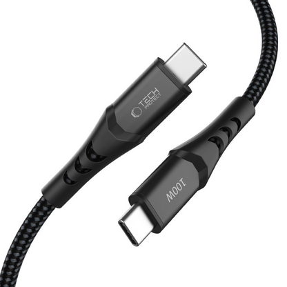 Câble de données et de charge USB-C - USB-C Tech-Protect UB11T Ultraboost, 100W, 2m, Noir