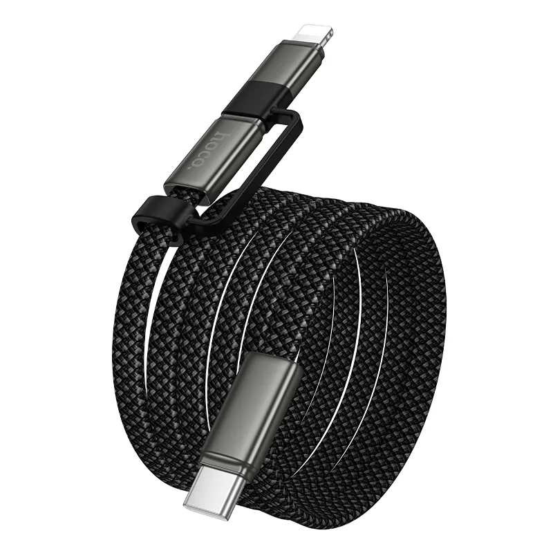 Câble de données et de charge USB-C - Lightning / USB-C HOCO X125, 60W, 1m, Noir