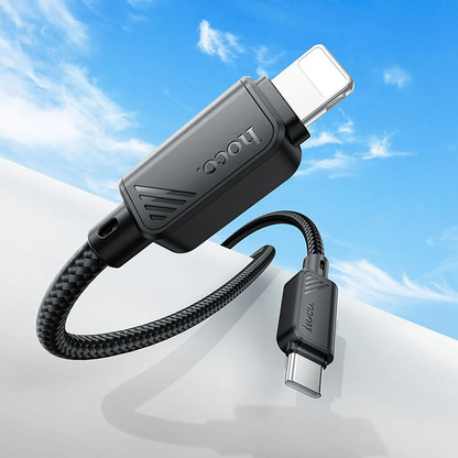 Câble de données et de charge USB-C - Lightning HOCO X113, 27W, 1m, Noir