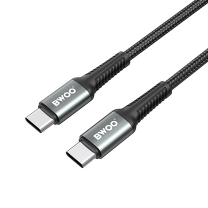 Daten- und Ladekabel USB-C - USB-C BWOO BO-X288C-C, 60W, 1m, Schwarz