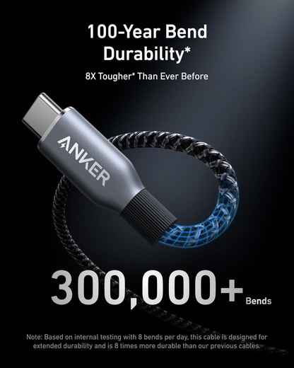 Cavo dati e ricarica USB-C - USB-C Anker Prime, 240 W, 0,9 m, Nero A88E2011