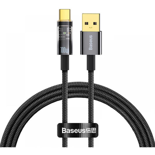 Cavo Dati e Ricarica USB-A - USB-C Baseus Explorer, 100W, 2m, Nero CATS000301