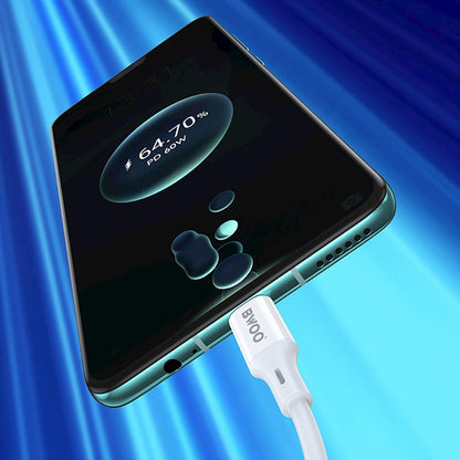 Daten- und Ladekabel USB-C - USB-C BWOO X282, 60W, 1m, Weiß