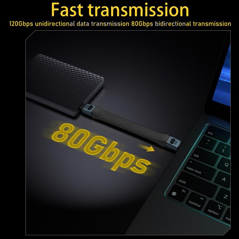 Câble de données et de charge USB-C - USB-C OEM Vidéo 8K, 240W, 0.13m, Noir