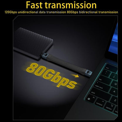 Câble de données et de charge USB-C - USB-C OEM Vidéo 8K, 240W, 0.13m, Noir