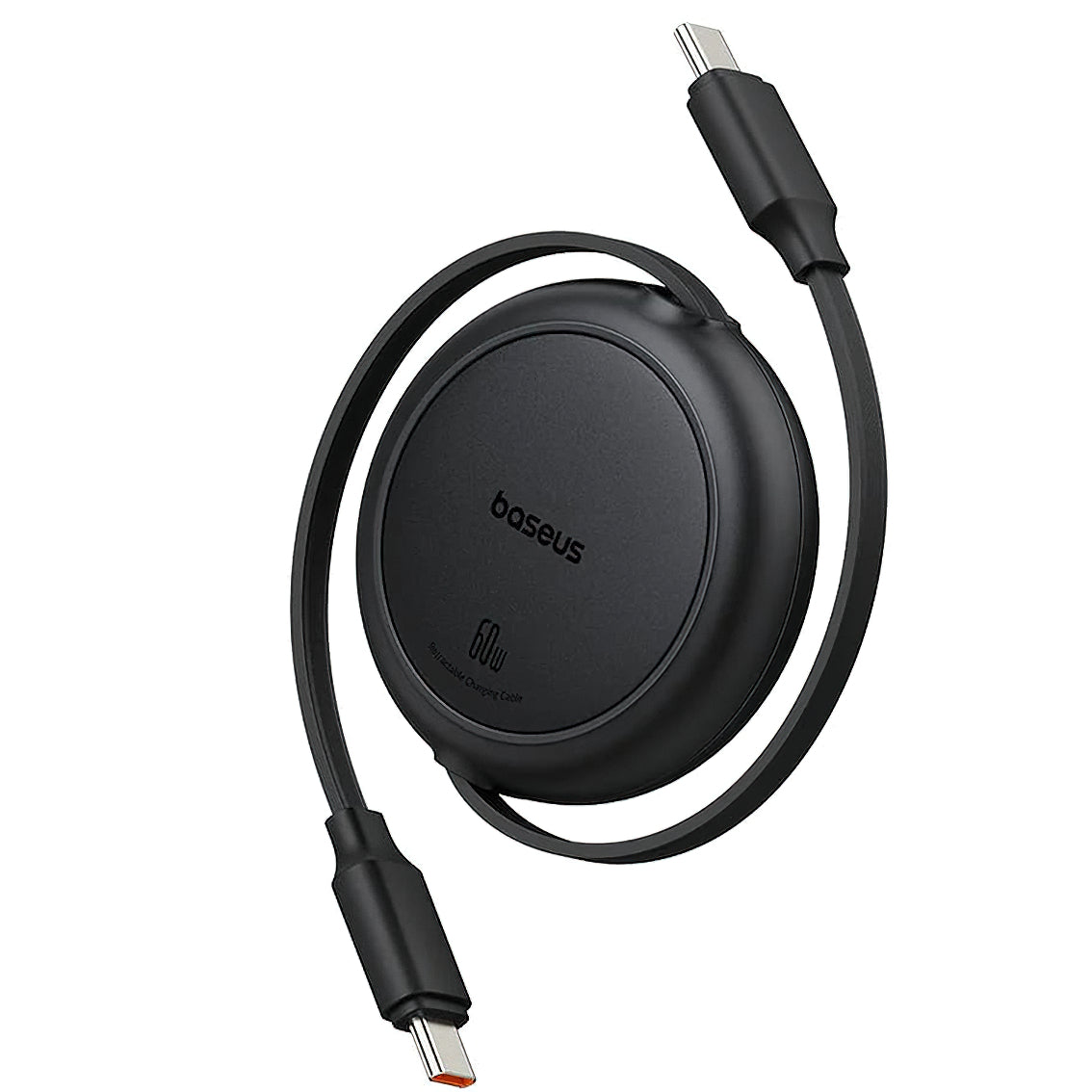 Câble de Données et de Charge USB-C - USB-C Baseus Free2Pull Mini Rétractable, 60W, 1m, Noir P10364500111-01