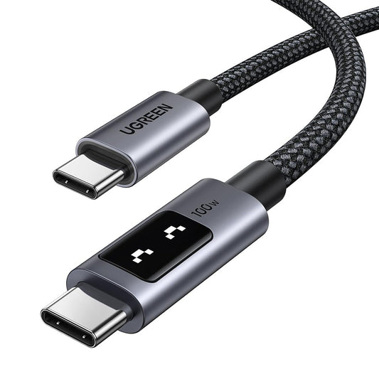 Câble de Données et de Charge USB-C - USB-C UGREEN L509, 100W, 3m, Gris