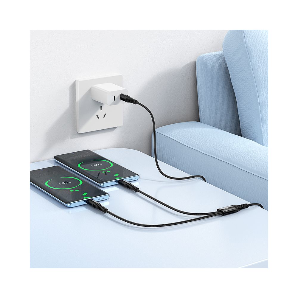 Cavo di Ricarica USB-C - 2 x USB-C HOCO X123, 10W, 1m, Nero