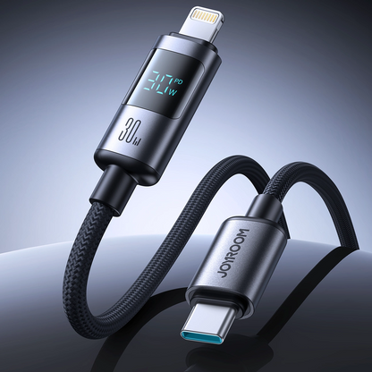 USB-C - Lightning Lade- und Datenkabel Joyroom S-A16 Pro Prism Display, 30W, 1,2m, Schwarz