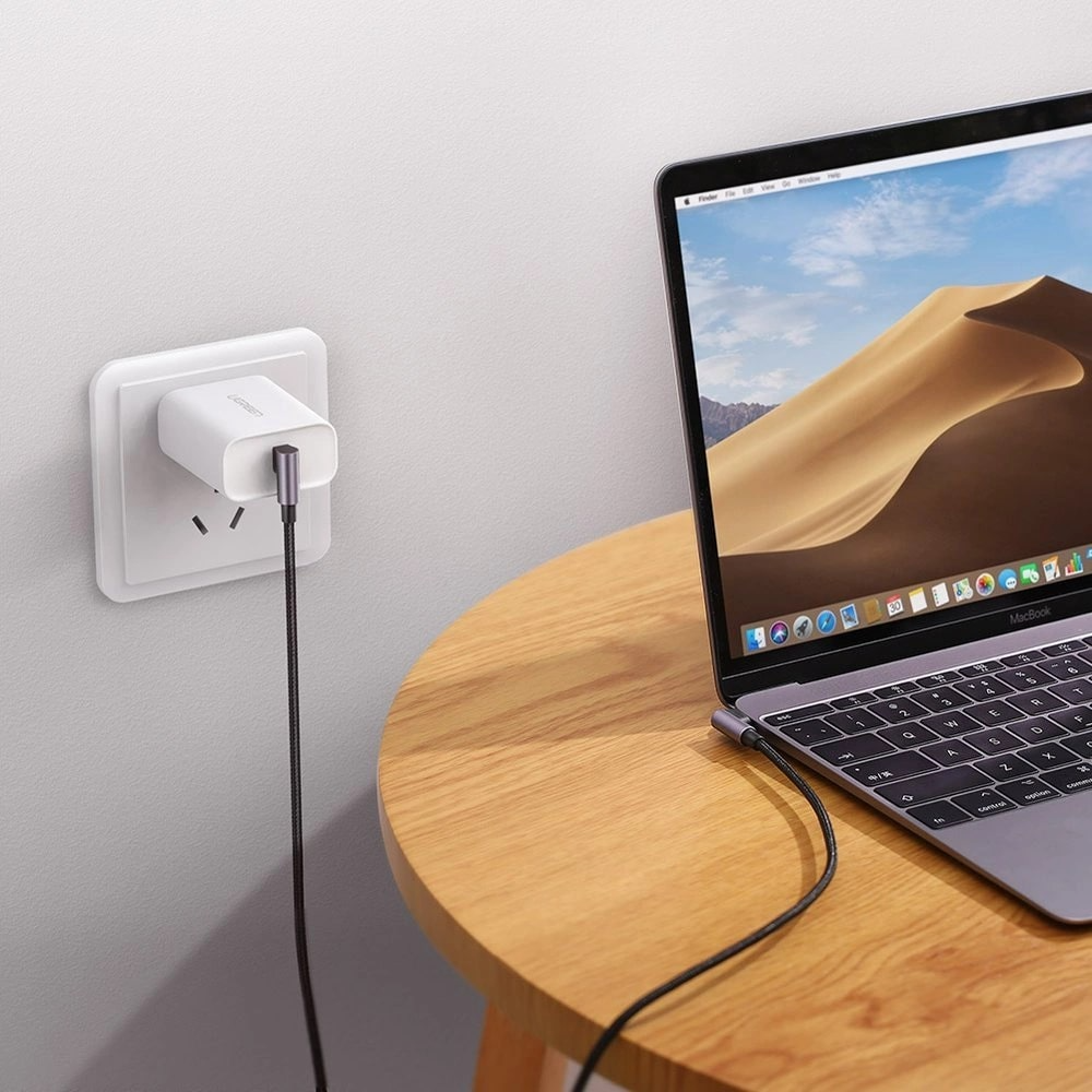 Cavo Dati e Ricarica USB-C - USB-C UGREEN US323 Angled, 60W, 2m, Nero