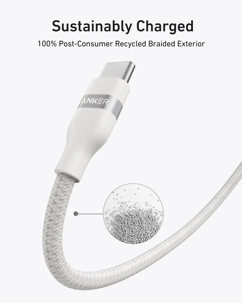 Daten- und Ladekabel USB-C - USB-C Anker, 240W, 0.9m, Weiß A82E2H21