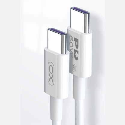 Câble de Données et de Charge USB-C - USB-C XO Design NB-Q190B, 60W, 2m, Blanc