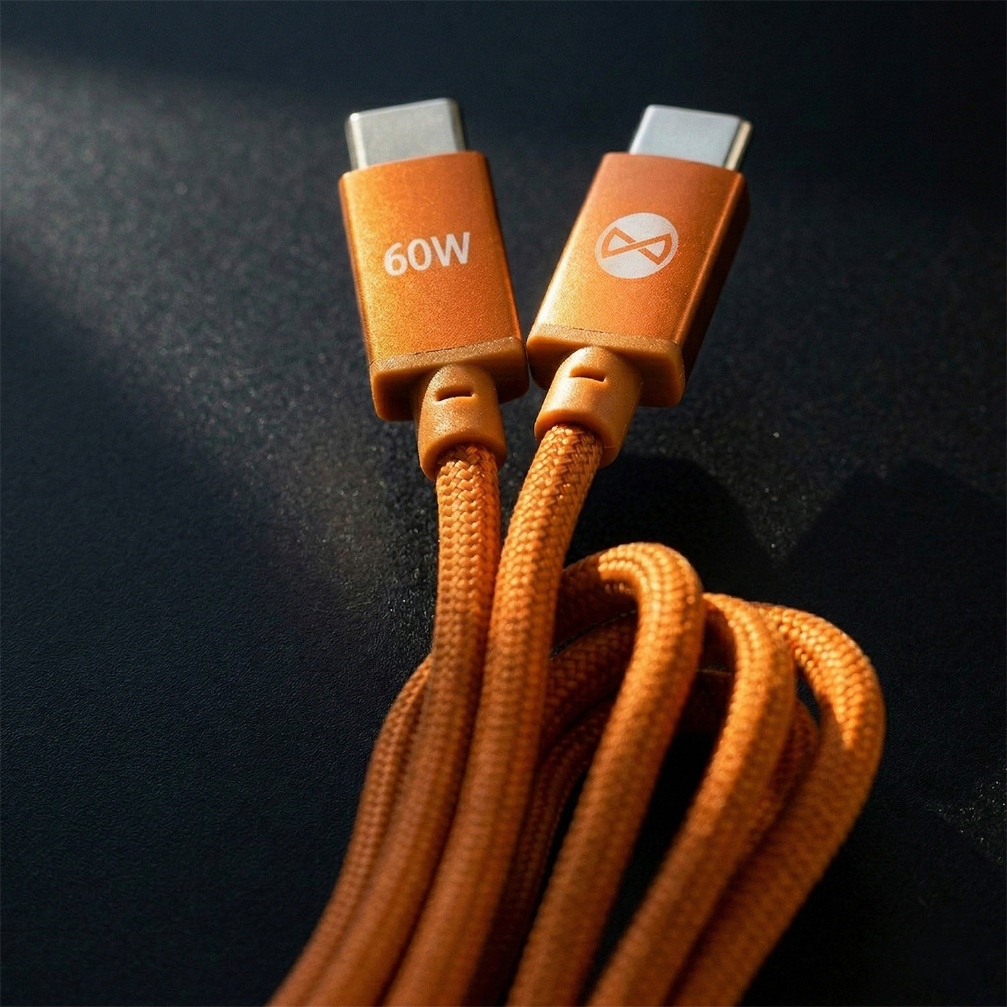 USB-C Daten- und Ladekabel - USB-C Forever Saffron, 60W, 1m, Orange