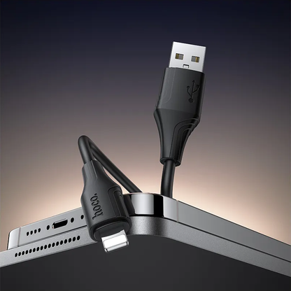 Câble de données et de charge USB-A - Lightning HOCO X124, 18W, 1m, Noir