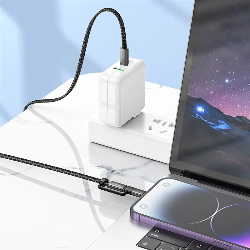 Câble de données et de charge USB-C - Lightning / USB-C HOCO X125, 60W, 1m, Noir