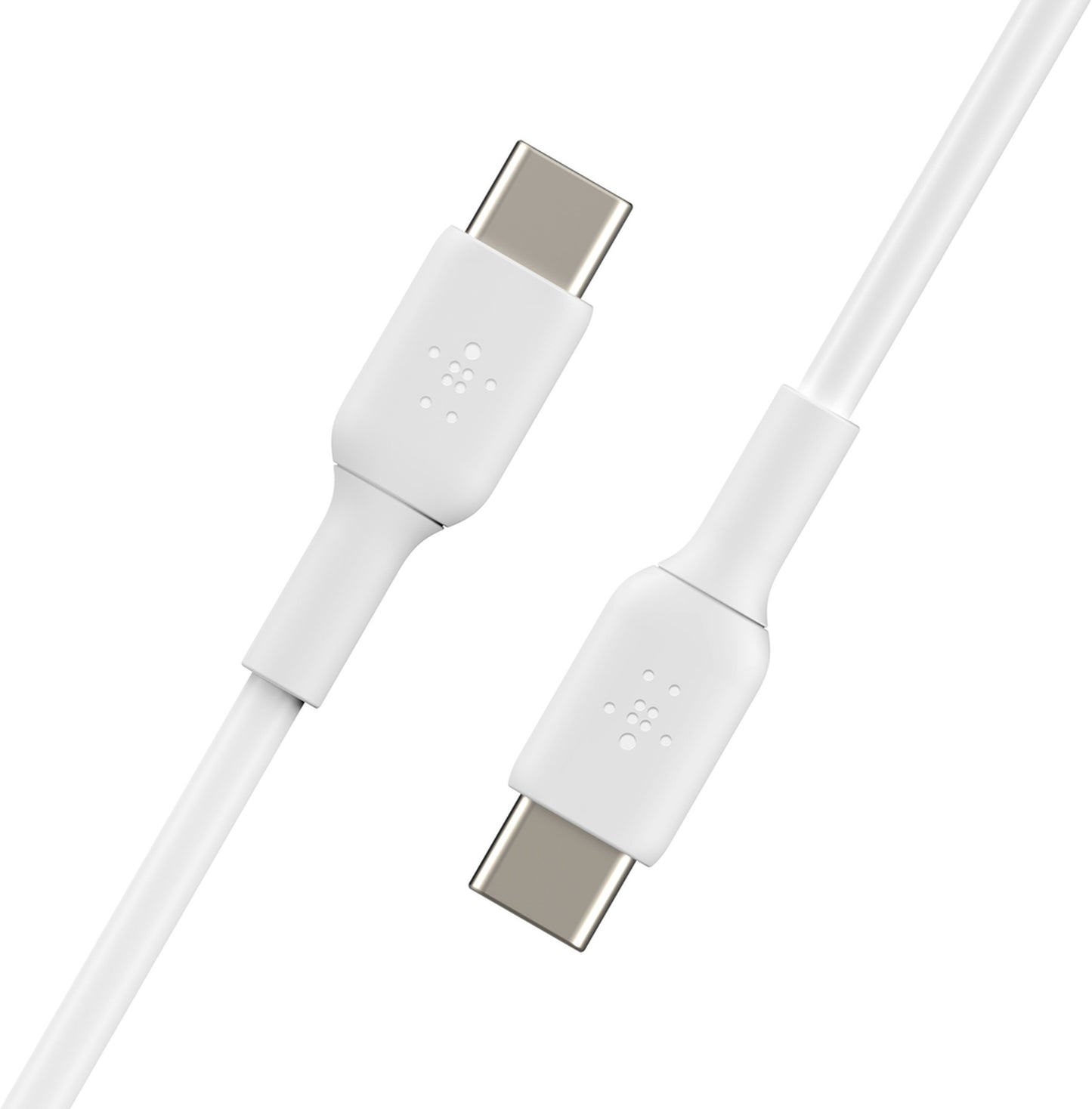 Câble de données et de charge USB-C - USB-C Belkin BoostCharge, 60W, 1m, lot de 2 pièces, blanc CAB003bt1MWH2PK