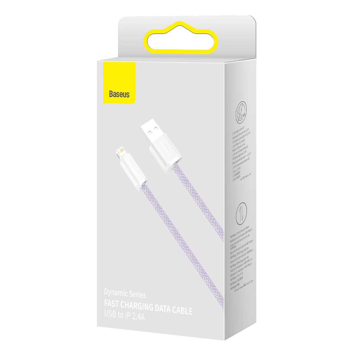 Daten- und Ladekabel USB-A - Lightning Baseus Dynamic Series, 18W, 2m, Lila CALD000505