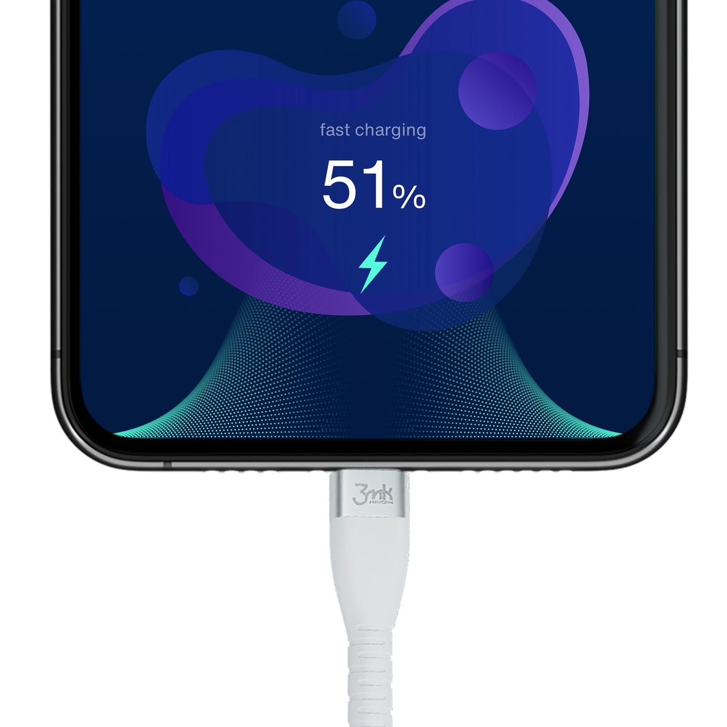 USB-C Daten- und Ladekabel - USB-C 3MK Hyper Silicone, 60W, 1m, Weiß