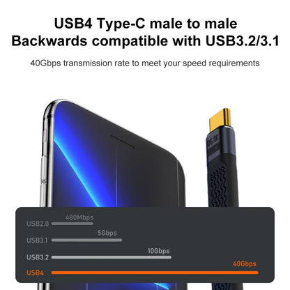 Câble de Données et de Charge USB-C - USB-C OEM Angled 8K Vidéo, 240W, 0.15m, Noir