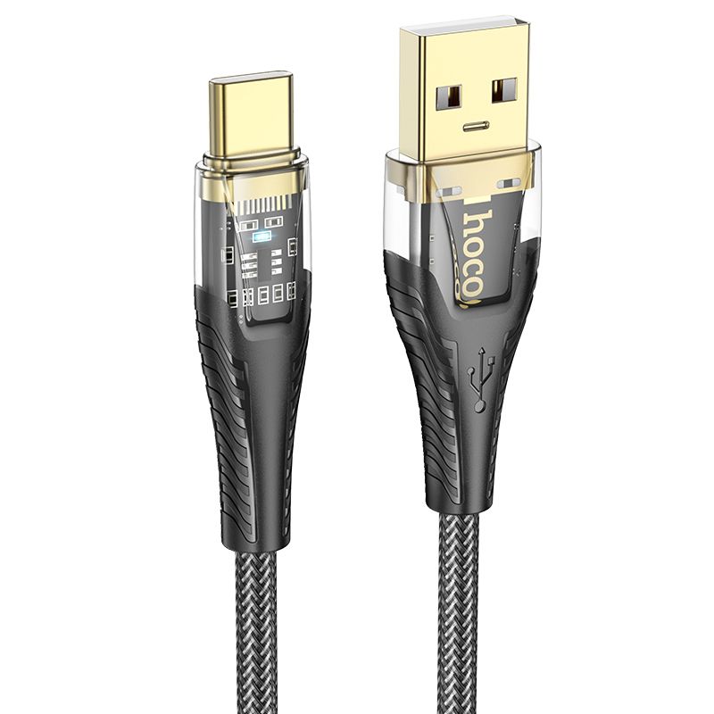 Daten- und Ladekabel USB-A - USB-C HOCO U121, 18W, 1.2m, Schwarz