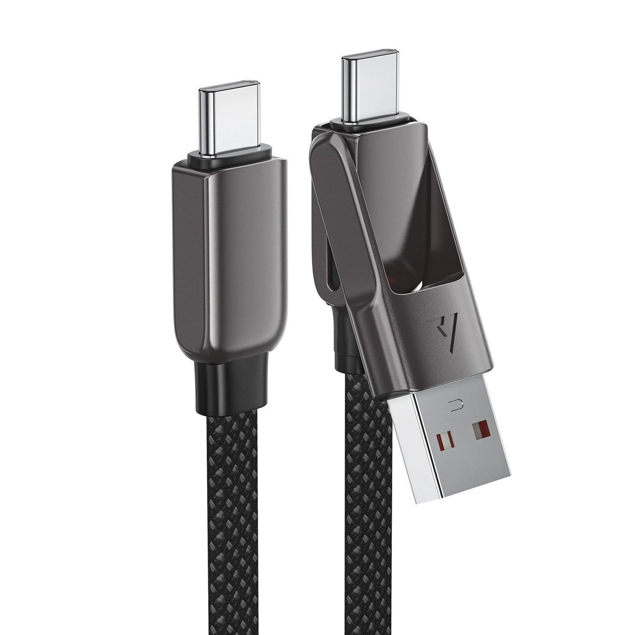 Cavo Dati e Ricarica USB-C - USB-A / USB-C Acefast C13-05, 60W, 0.2m, Nero
