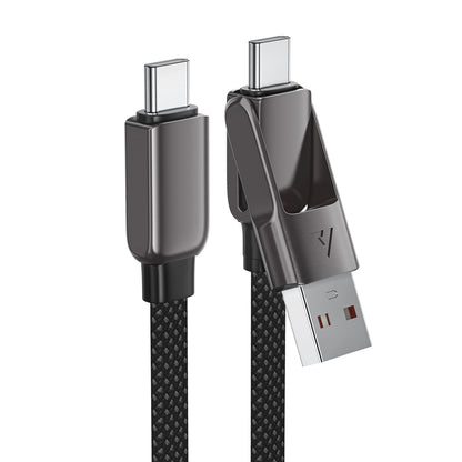 Cavo Dati e Ricarica USB-C - USB-A / USB-C Acefast C13-05, 60W, 0.2m, Nero
