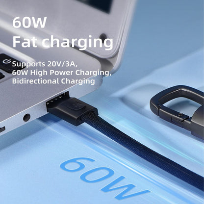 Cavo Dati e Ricarica USB-C - USB-C Tech-Protect Ultraboost DNA Portachiavi, 60W, 0.17m, Grigio