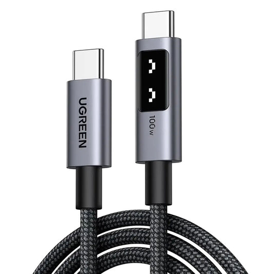Câble de Données et de Charge USB-C - USB-C UGREEN L509, 100W, 3m, Gris
