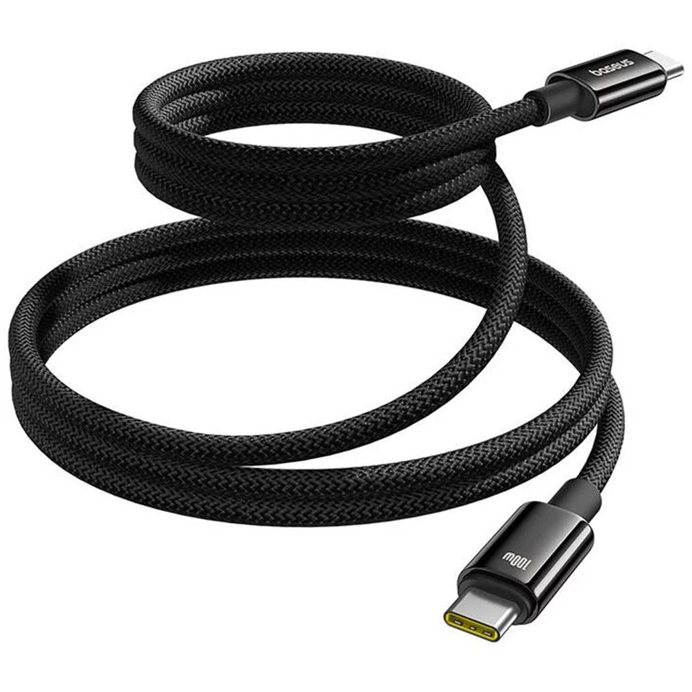 USB-C Data and Charging Cable - USB-C Baseus Tungsten Gold, 100W, 1m, Black P10319805111-00