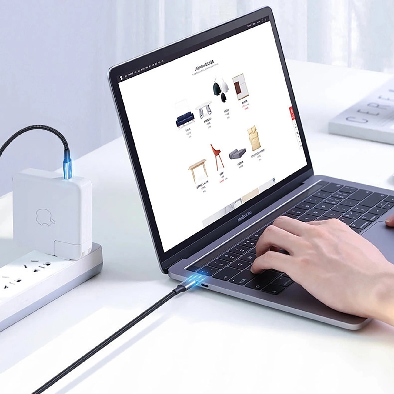 Câble de Données et de Charge USB-C - USB-C UGREEN US316, 100W, 3m, Gris