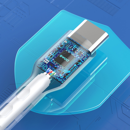 Daten- und Ladekabel USB-A - USB-C BWOO X172C, 60W, 1m, Weiß