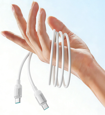 Daten- und Ladekabel USB-C - USB-C Joyroom S-A62 Lively, 60W, 1,2m, Weiß