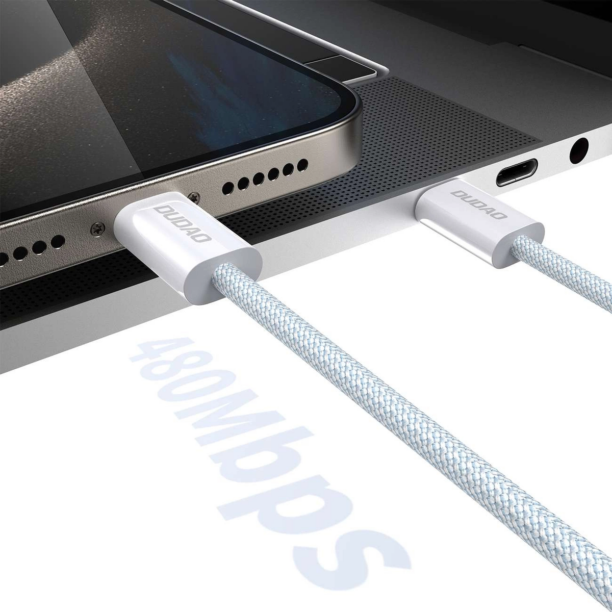 Daten- und Ladekabel USB-C - USB-C Dudao L6C, 30W, 1m, Blau