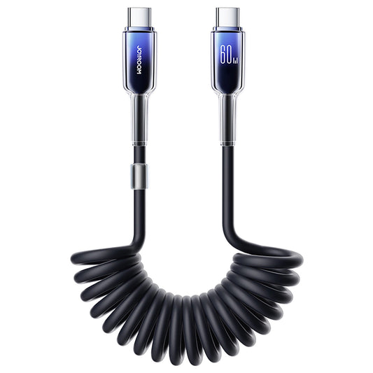 Câble de Données et de Charge USB-C - USB-C Joyroom S-A43 Crystal, 60W, 1.5m, Noir