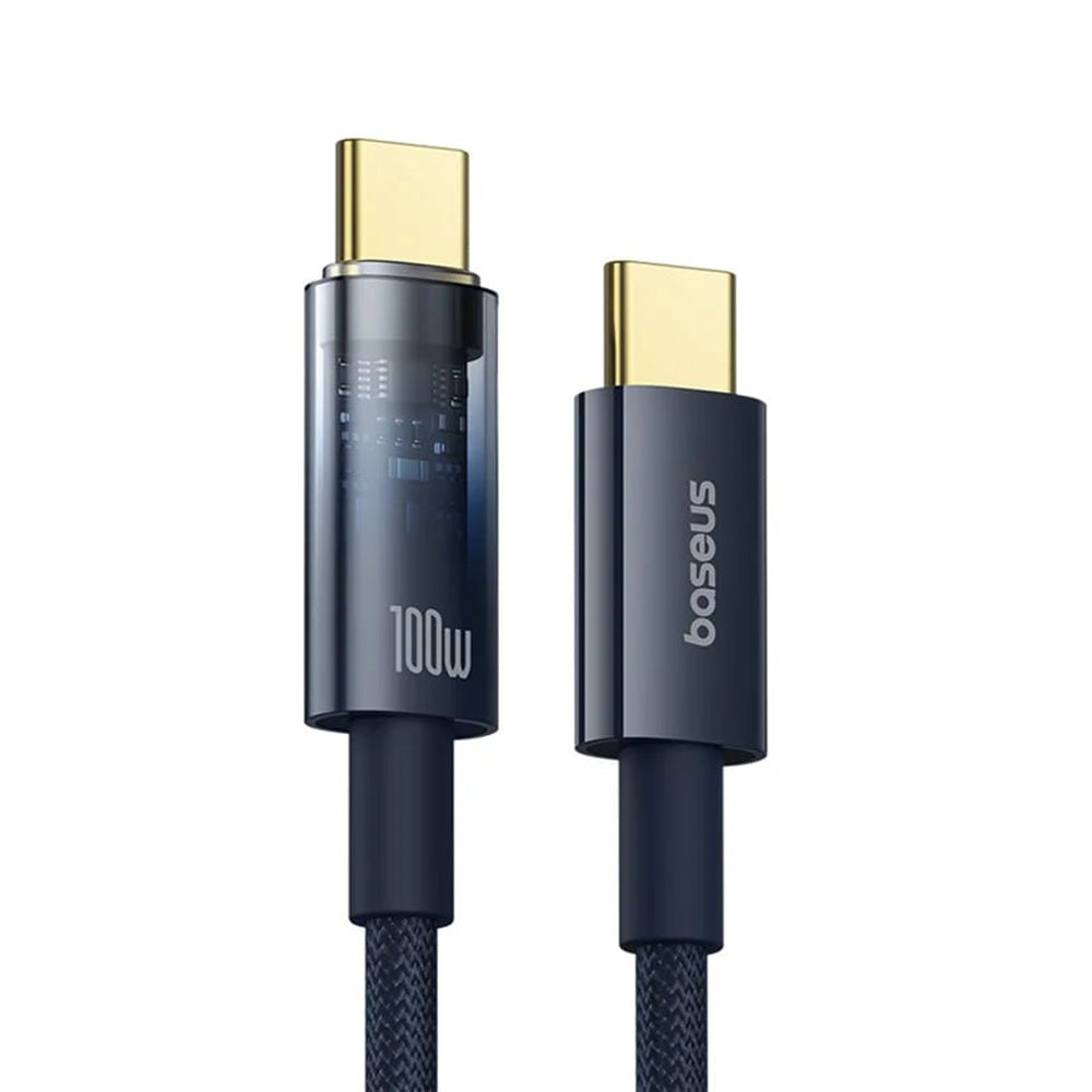Câble de Données et de Charge USB-C - USB-C Baseus Explorer, 100W, 1m, Bleu Marine P10319704321-00