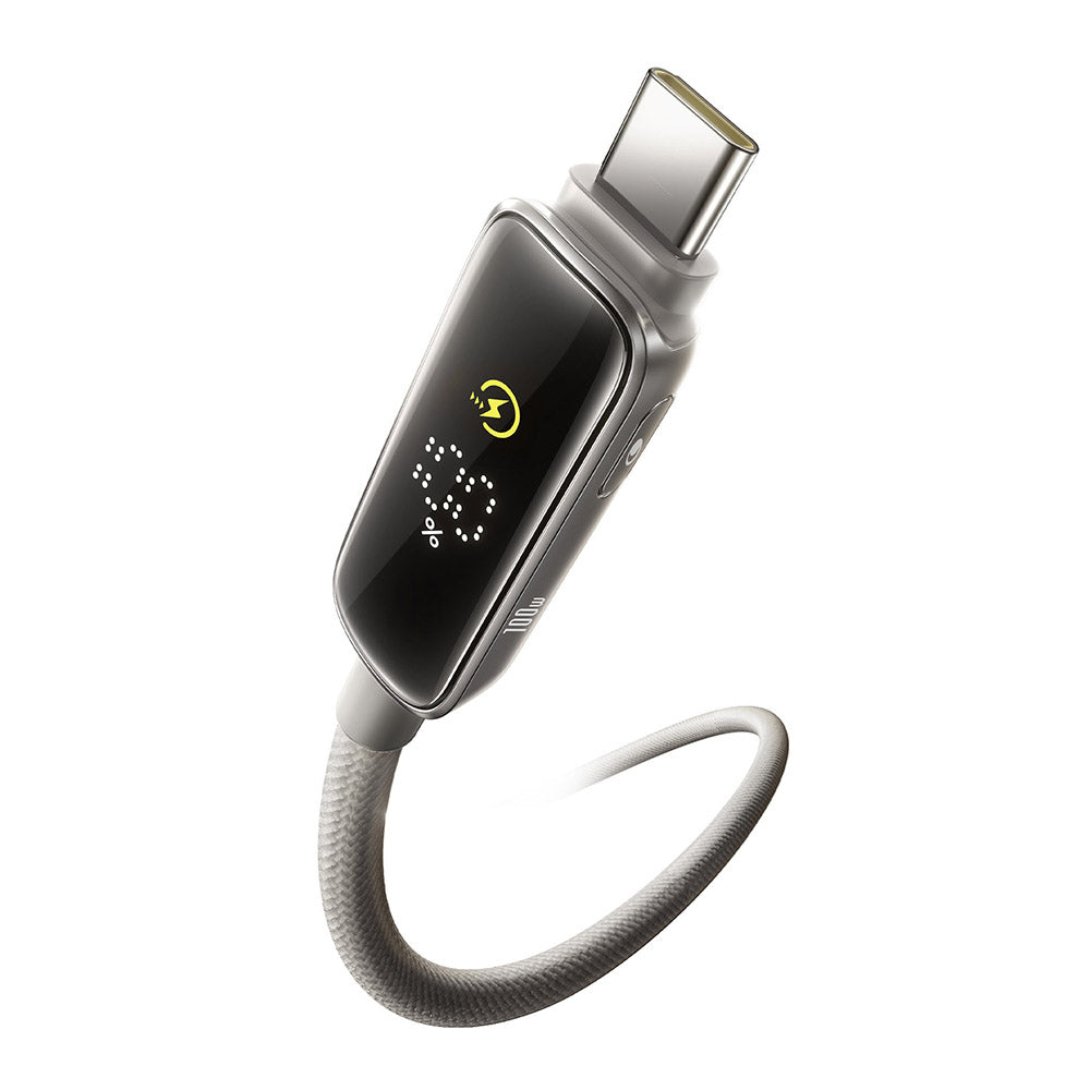 USB-C Daten- und Ladekabel - USB-C Baseus Vipow Display, 100W, 1m, Grau P10381802851-00